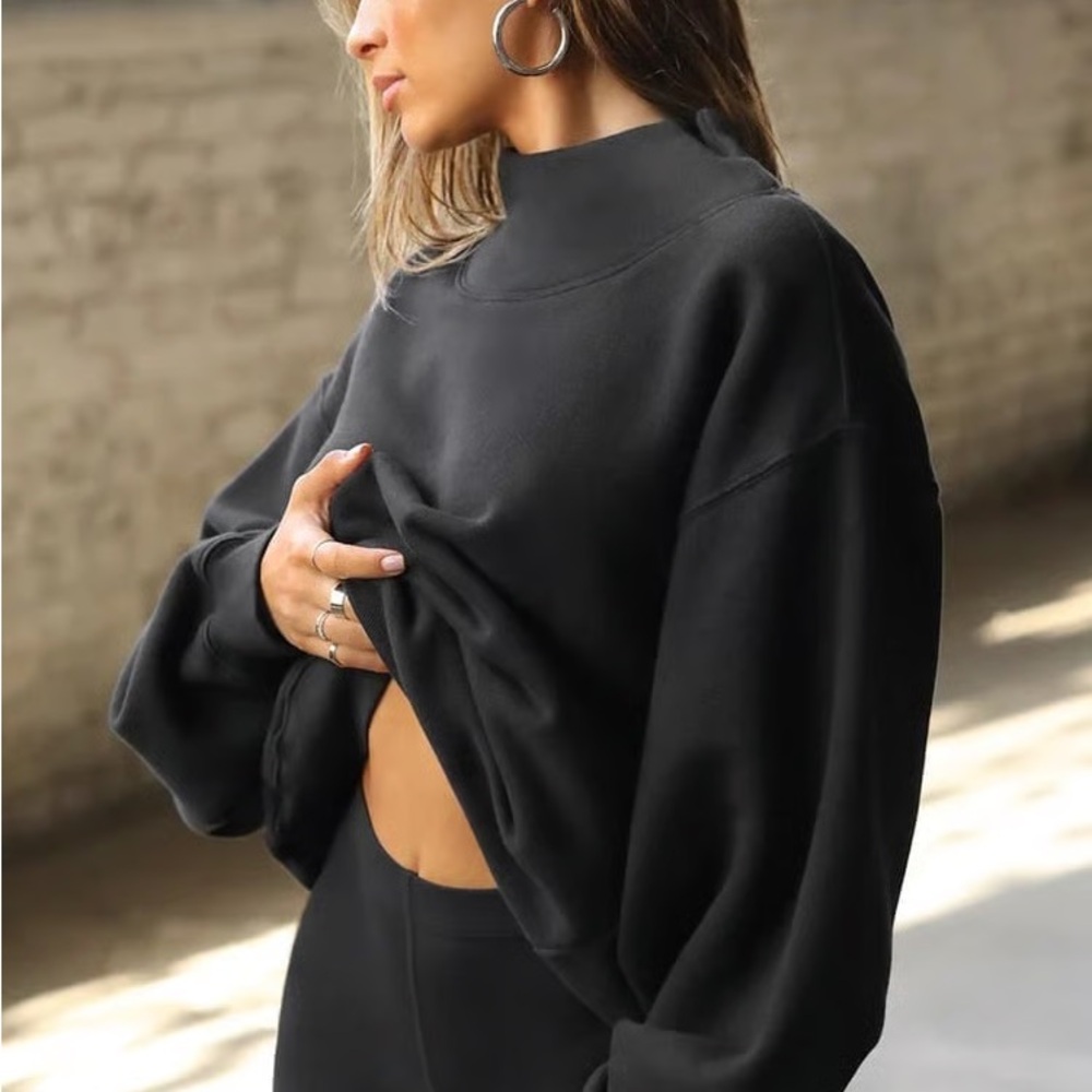 Joah Brown Black Turtleneck Sweater
